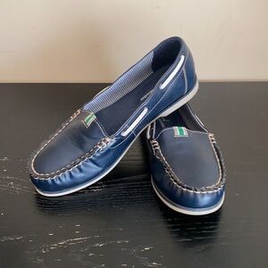 Navy Women's Slip-On Moccasin Loafers